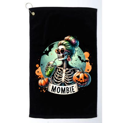 Mombie Zombie Spooky Mama Retro Golf Towel