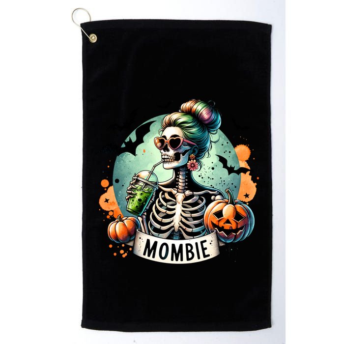 Mombie Zombie Spooky Mama Retro Golf Towel
