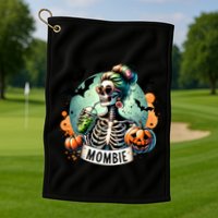 Mombie Zombie Spooky Mama Retro Golf Towel