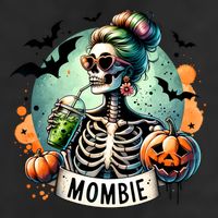 Mombie Zombie Spooky Mama Retro Golf Towel