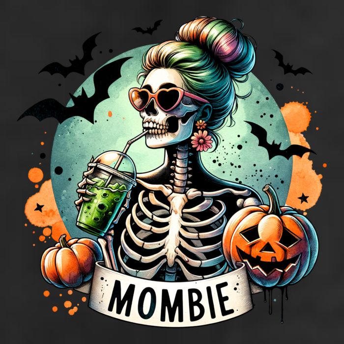 Mombie Zombie Spooky Mama Retro Golf Towel