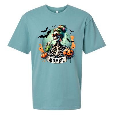 Mombie Zombie Spooky Mama Retro Sueded Cloud Jersey T-Shirt