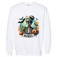 Mombie Zombie Spooky Mama Retro Garment-Dyed Sweatshirt