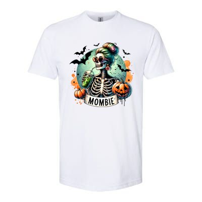 Mombie Zombie Spooky Mama Retro Softstyle CVC T-Shirt