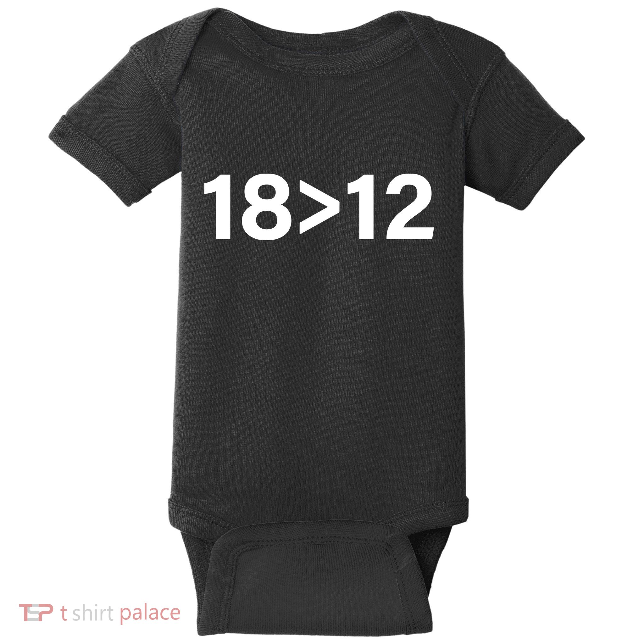 Mike Zarren Wearing 18 Bigger 12 Baby Bodysuit