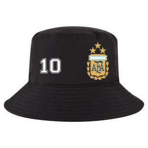 Number 10 Argentina Soccer Jersey Argentinian Football 3 Star Logo Cool Comfort Performance Bucket Hat