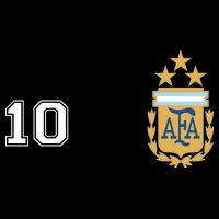 Number 10 Argentina Soccer Jersey Argentinian Football 3 Star Logo Flatbill Hat