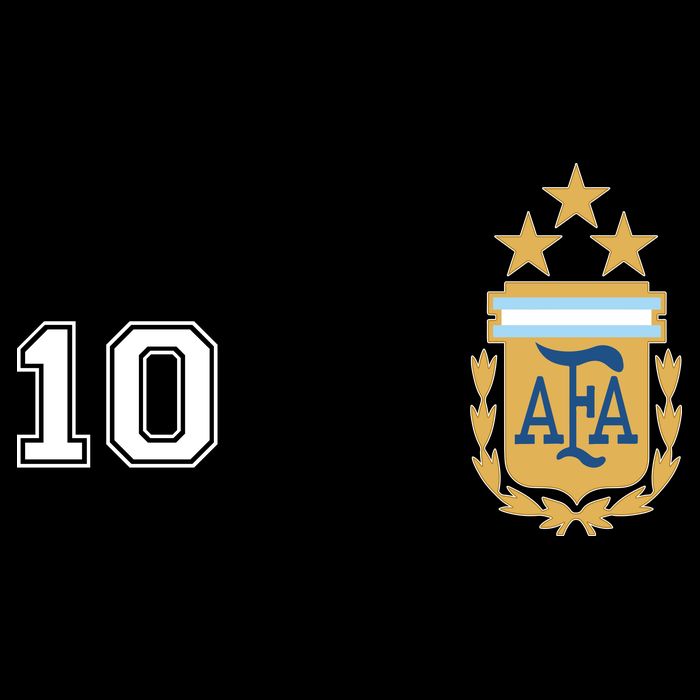 Number 10 Argentina Soccer Jersey Argentinian Football 3 Star Logo Poster