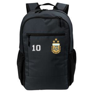 Number 10 Argentina Soccer Jersey Argentinian Football 3 Star Logo Daily Commute Backpack