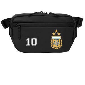 Number 10 Argentina Soccer Jersey Argentinian Football 3 Star Logo Crossbody Pack