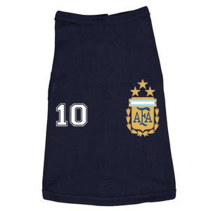 Number 10 Argentina Soccer Jersey Argentinian Football 3 Star Logo Doggie Tank