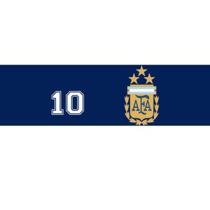 Number 10 Argentina Soccer Jersey Argentinian Football 3 Star Logo Bumper Sticker