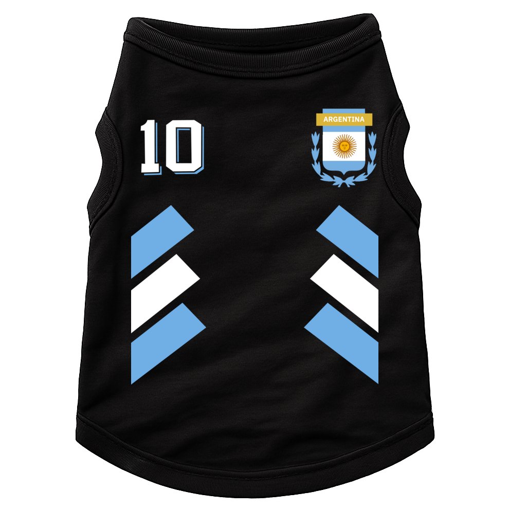 Number 10 Argentina Soccer Jersey Argentinian Football Doggie Tank