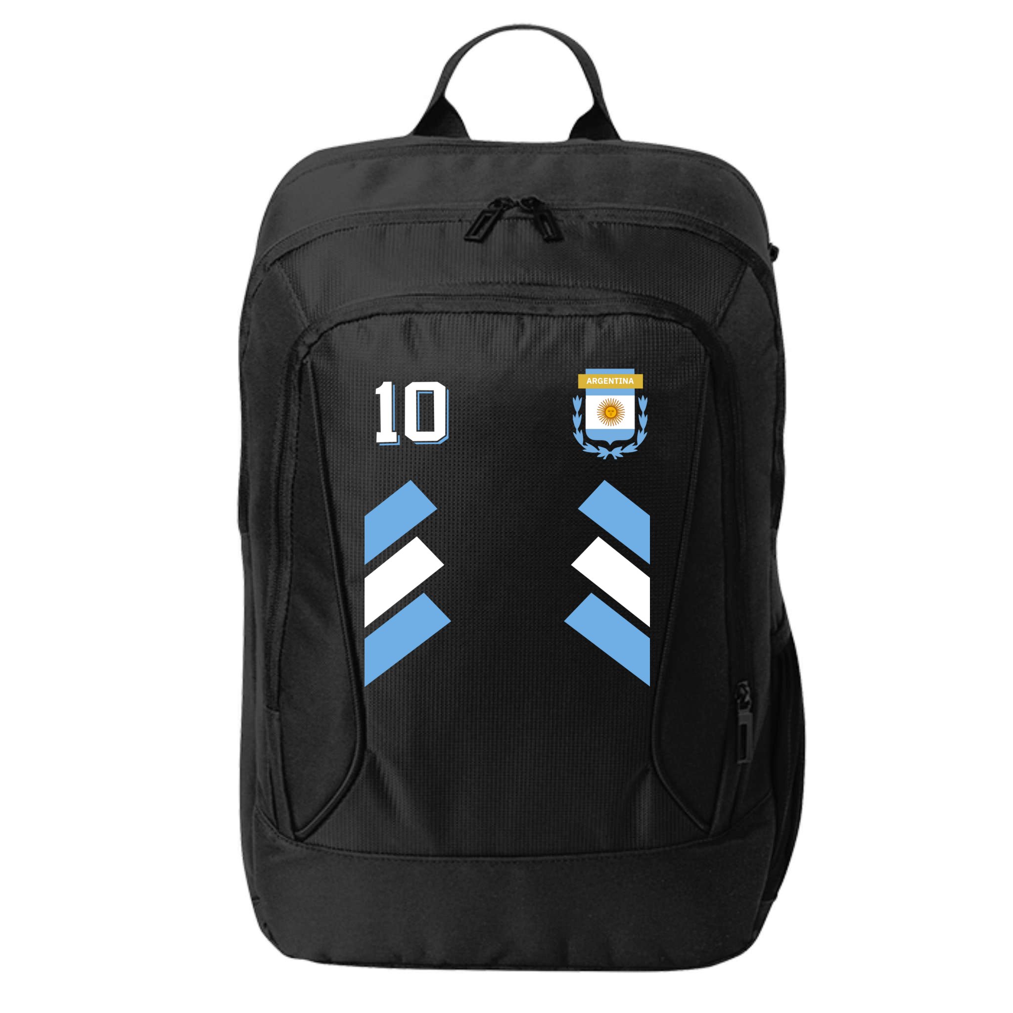Number 10 Argentina Soccer Jersey Argentinian Football City Backpack