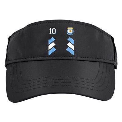 Number 10 Argentina Soccer Jersey Argentinian Football Adult Drive Performance Visor