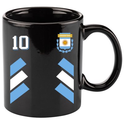 Number 10 Argentina Soccer Jersey Argentinian Football 11oz C Handle Ceramic Mug