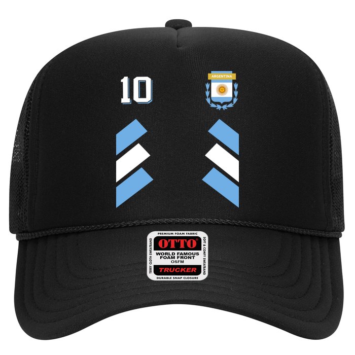 Number 10 Argentina Soccer Jersey Argentinian Football Trucker Hat