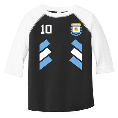 Number 10 Argentina Soccer Jersey Argentinian Football Toddler Fine Jersey T-Shirt