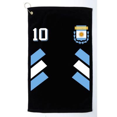 Number 10 Argentina Soccer Jersey Argentinian Football Golf Towel
