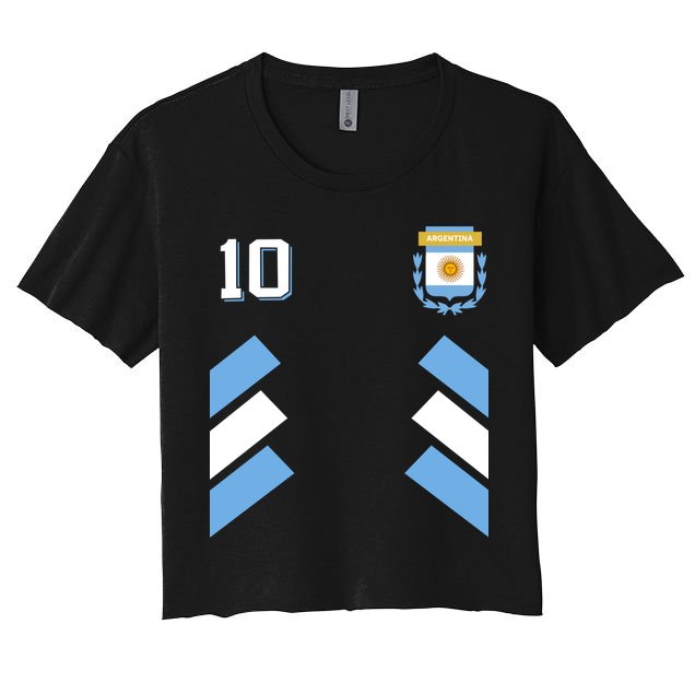 Number 10 Argentina Soccer Jersey Argentinian Football Crop Top