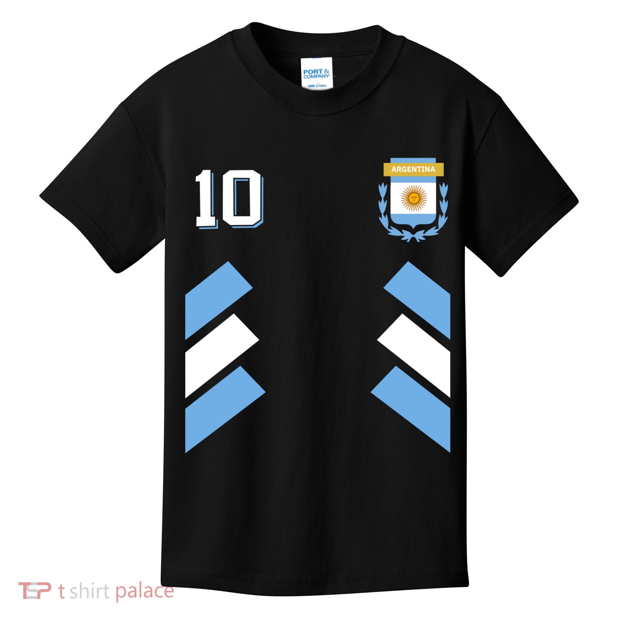 Number 10 Argentina Soccer Jersey Argentinian Football Kids T-Shirt