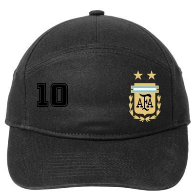 Number 10 Argentina Soccer Jersey Argentinian Football 7-Panel Snapback Hat