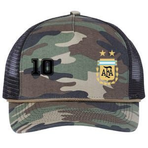 Number 10 Argentina Soccer Jersey Argentinian Football Retro Rope Trucker Hat Cap