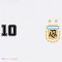 Number 10 Argentina Soccer Jersey Argentinian Football Poster