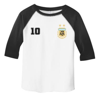 Number 10 Argentina Soccer Jersey Argentinian Football Toddler Fine Jersey T-Shirt