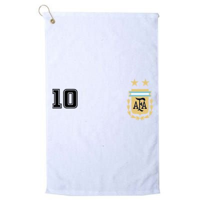 Number 10 Argentina Soccer Jersey Argentinian Football Golf Towel