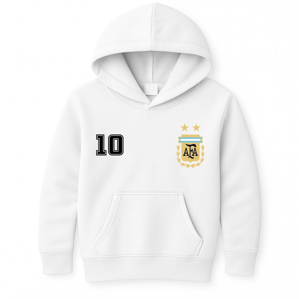 Number 10 Argentina Soccer Jersey Argentinian Football Kids Hoodie