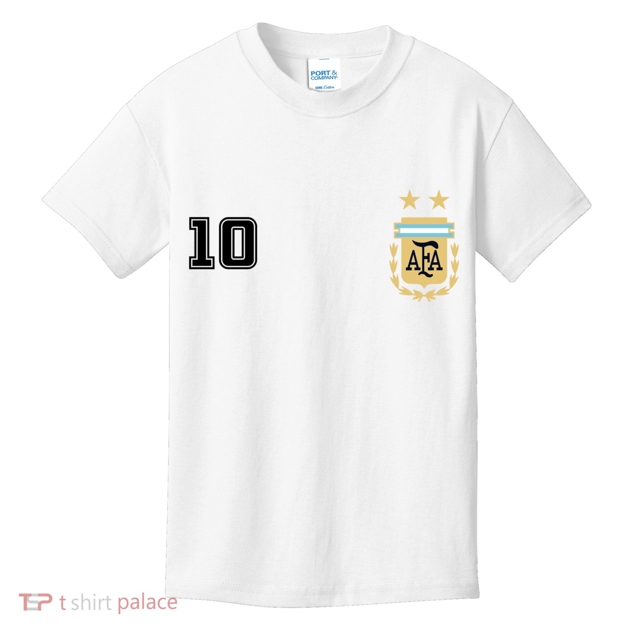 Number 10 Argentina Soccer Jersey Argentinian Football Kids T-Shirt