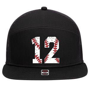 Number #13 Baseball 13 Jersey Number Baseball Lover Gift 7 Panel Mesh Trucker Snapback Hat