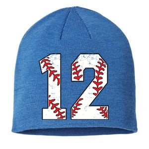 Number #13 Baseball 13 Jersey Number Baseball Lover Gift Sustainable Beanie