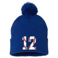 Number #13 Baseball 13 Jersey Number Baseball Lover Gift Pom Pom 12in Knit Beanie