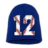 Number #13 Baseball 13 Jersey Number Baseball Lover Gift Short Acrylic Beanie