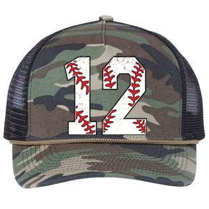 Number #13 Baseball 13 Jersey Number Baseball Lover Gift Retro Rope Trucker Hat Cap