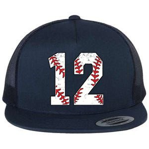 Number #13 Baseball 13 Jersey Number Baseball Lover Gift Flat Bill Trucker Hat