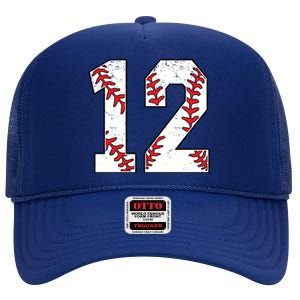 Number #13 Baseball 13 Jersey Number Baseball Lover Gift High Crown Mesh Back Trucker Hat