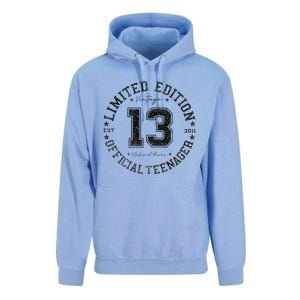 Nager 13th Birthday 13 Year Old Gifts Unisex Surf Hoodie