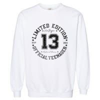 Nager 13th Birthday 13 Year Old Gifts Garment-Dyed Sweatshirt