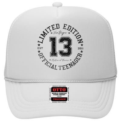 Nager 13th Birthday 13 Year Old Gifts High Crown Mesh Back Trucker Hat