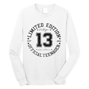 Nager 13th Birthday 13 Year Old Gifts Long Sleeve Shirt