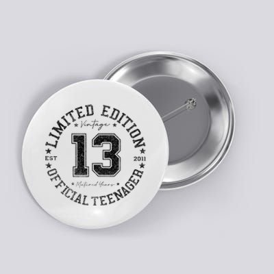 Nager 13th Birthday 13 Year Old Gifts Button