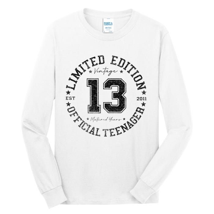 Nager 13th Birthday 13 Year Old Gifts Tall Long Sleeve T-Shirt