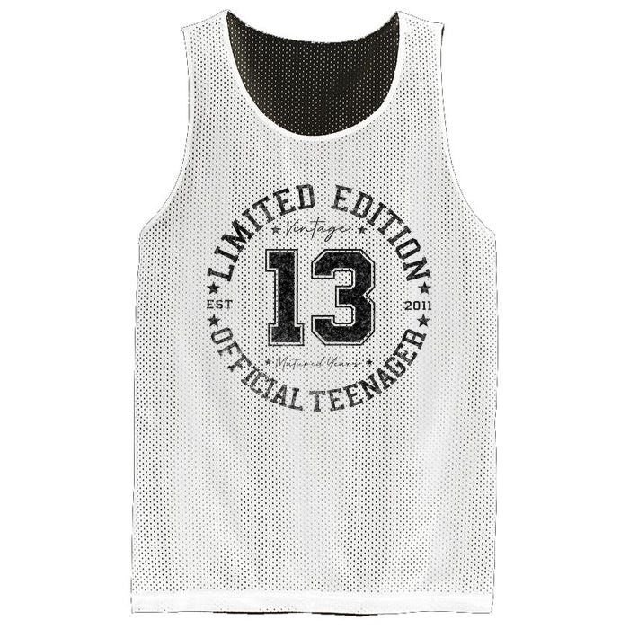 Nager 13th Birthday 13 Year Old Gifts Mesh Reversible Basketball Jersey Tank