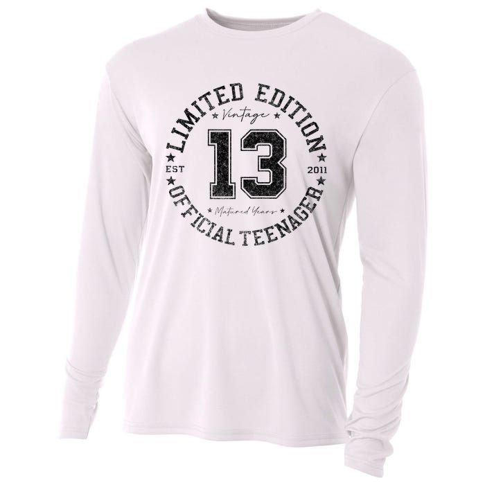 Nager 13th Birthday 13 Year Old Gifts Cooling Performance Long Sleeve Crew