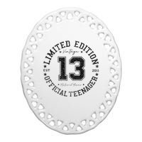 Nager 13th Birthday 13 Year Old Gifts Ceramic Oval Ornament