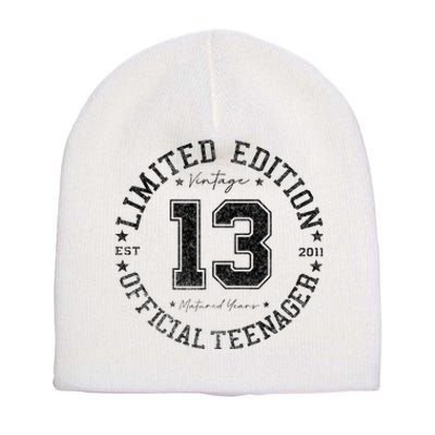 Nager 13th Birthday 13 Year Old Gifts Short Acrylic Beanie