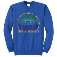 Nager 13th Birthday 13 Year Old Funny Gift Vintage Gift Tall Sweatshirt